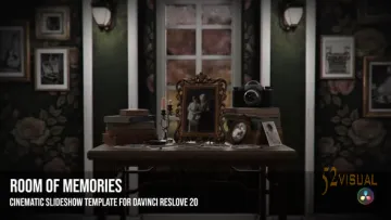 Videohive Room of Memories 达芬奇复古怀旧相册幻灯片模板