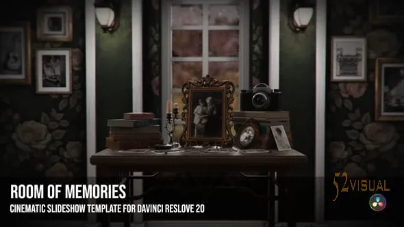 Videohive Room of Memories 达芬奇复古怀旧相册幻灯片模板