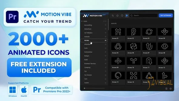 Videohive 动画图标包 - 含Premiere Pro免费扩展面板