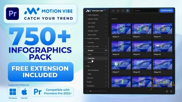 Videohive Premiere Pro 信息图预设模板 (含免费扩展面板)