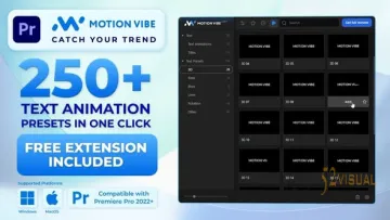PR文字动画预设包 - Motion Vibe Light Premiere扩展插件