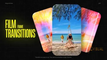 Videohive 垂直电影胶片帧转场 MOGRT 模板