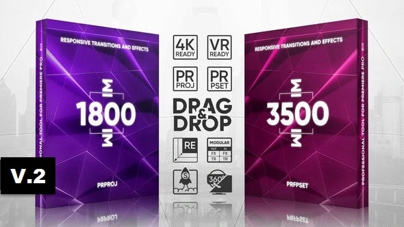 VideoHive 视频转场预设包 V2 [PRPROJ, PRFPSET]