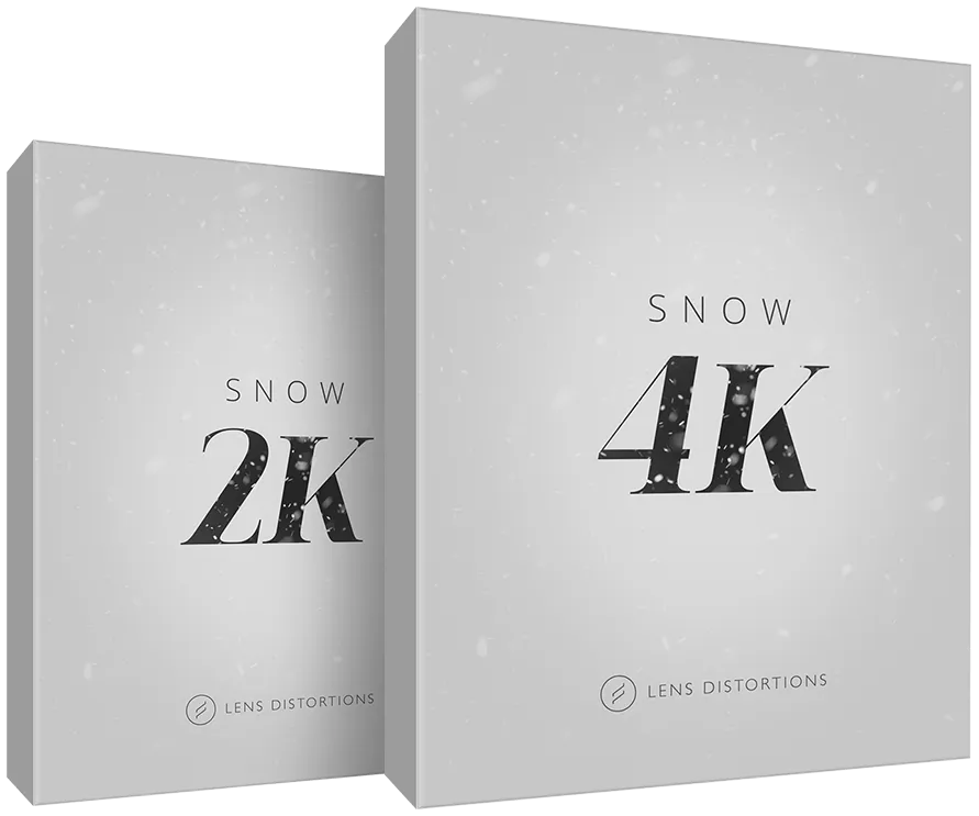 Lens Distortions Snow 4K 雪景叠加视频素材 [MOV]