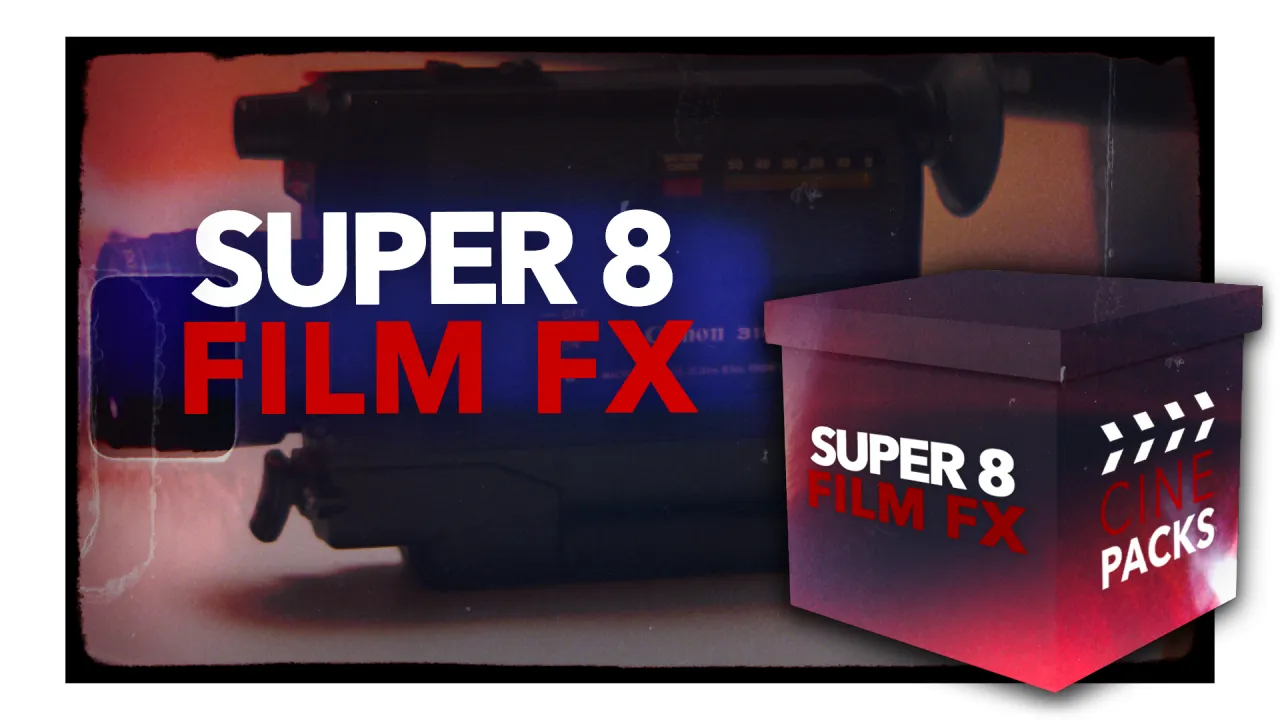 CinePacks Super 8 电影胶片特效叠层素材 [MOV, PNG, CUBE]