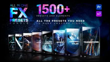 VideoHive Premiere Pro 综合预设包 v7 转场+标题+特效+VHS+LUT [PRPROJ]