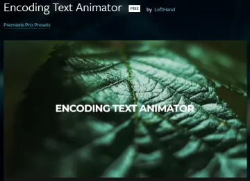 Motion Array 编码文字动画预设 Encoding Text Animator [PRFPSET]