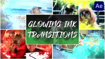 VideoHive 发光水墨流体转场 After Effects 模板 [AEP]