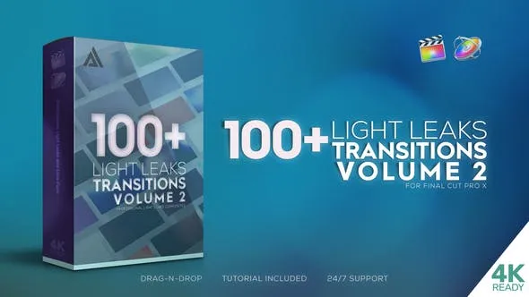 VideoHive FCPX Light Leaks 漏光转场特效 Vol 2 [MOTR, MOV]