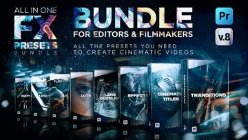 VideoHive Premiere Pro 剪辑预设包 v8 转场+标题+特效+VHS+LUT