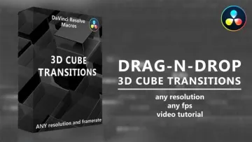 VideoHive 3D魔方方块转场预设 DaVinci Resolve模板 [SETTING]