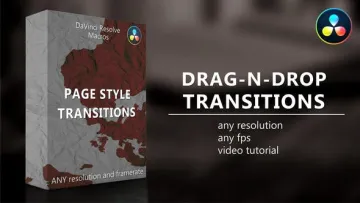 VideoHive 页面翻页风格转场模板 DaVinci Resolve 预设 [SETTING]