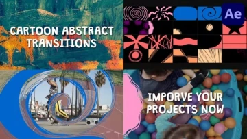 VideoHive 卡通抽象转场 After Effects 模板 [AEP]