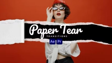 VideoHive 纸张撕裂转场模板 [AEP, MOGRT]