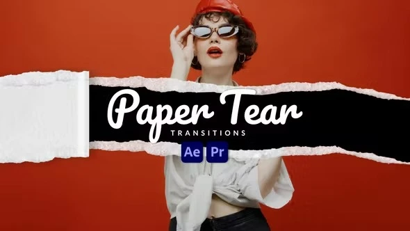 VideoHive 纸张撕裂转场模板 [AEP, MOGRT]